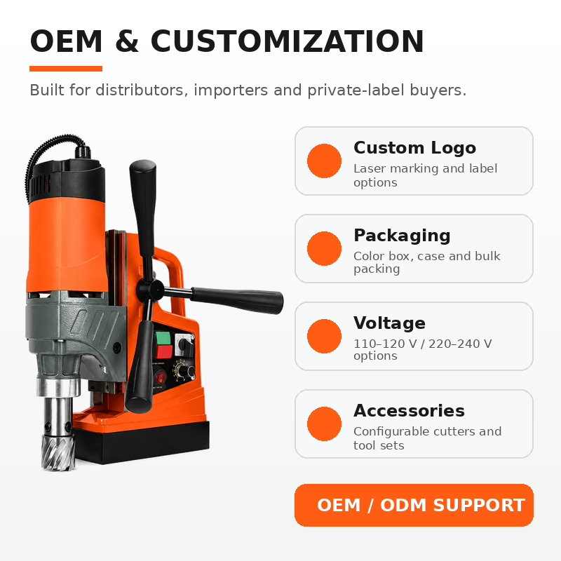 Magnetic drill OEM customization options